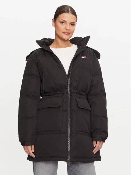 Tommy Jeans Pūkinė striukė Alaska juoda