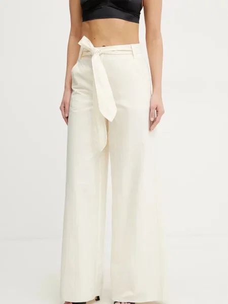 Marella pantaloni LUCA femei lat high waist bej