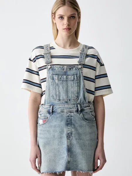 Tommy Jeans rochie din denim albastru
