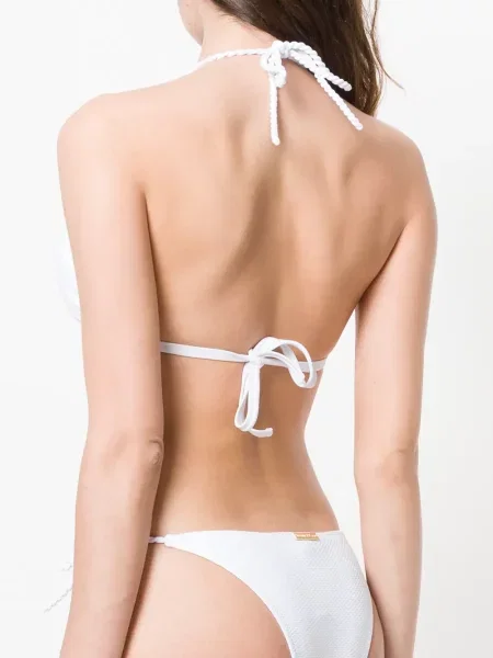Top Heidi Klein cu gât halter alb