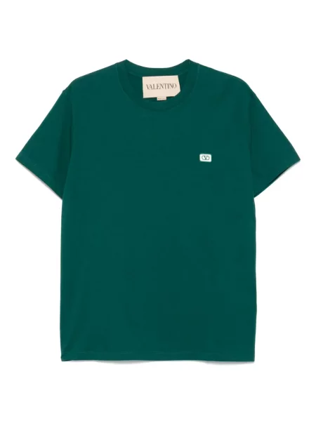 Tricou Valentino Garavani cu broderie verde