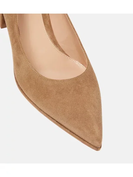 Pantofi cu toc Gianvito Rossi din piele de căprioară maro