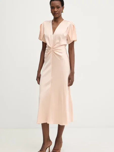 Victoria Beckham білизняна сукня з віскозою