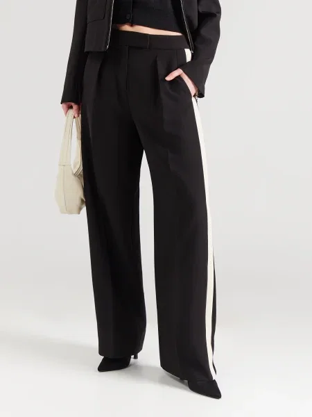 PATRIZIA PEPE Pantaloni cutați / alb negru