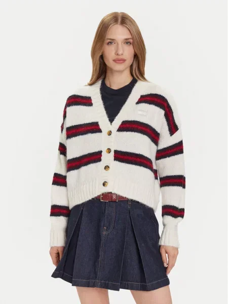 Tommy Jeans Ζακέτα Badge Εκρού