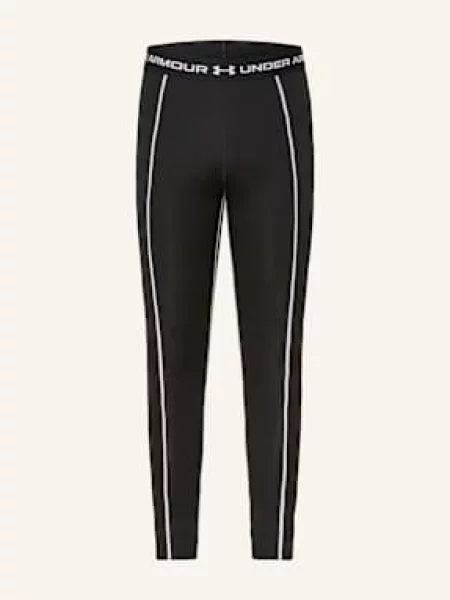 Under Armour Legginsy Do Biegania Ua Cold Weather Grid schwarz białe