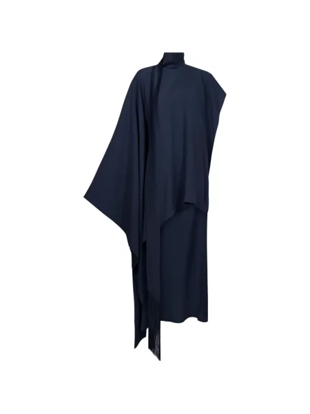 Rochie mini Taller Marmo cu franjuri asimetrică albastru