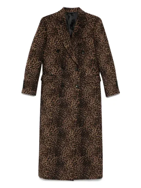 Palton Eraldo cu imagine cu model leopard maro