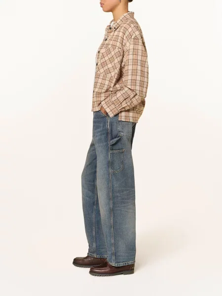 Jeans Carhartt WIP W Brandon Single Knee Pant Blue Worn Used Wash M niebieskie
