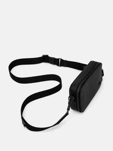 Coach borseta de piele Charter Slim Crossbody negru