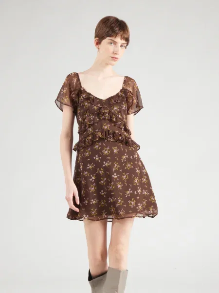 TOPSHOP Rochie închis / oliv / mov orhidee maro