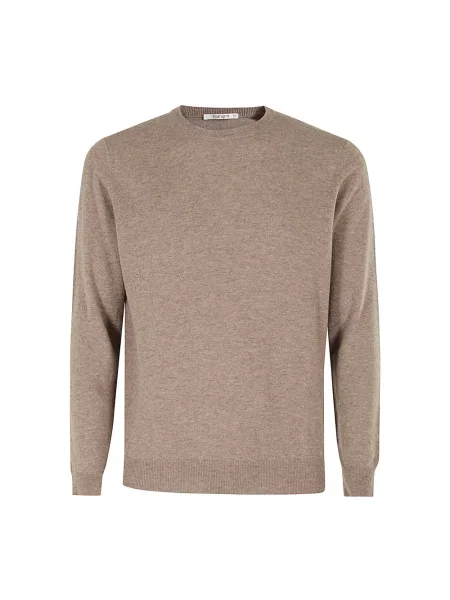 Sweter Kangra wełniany brązowy