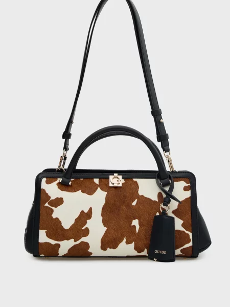 Кожаная сумка Guess с принтом