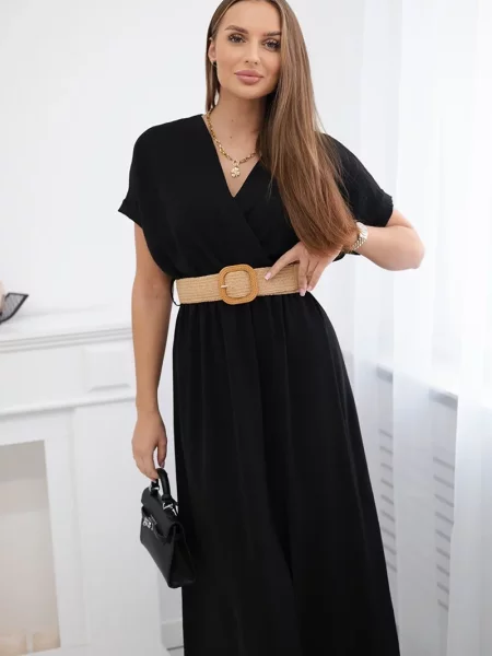 Rochie maxi Kesi Włoski lungă de costum negru