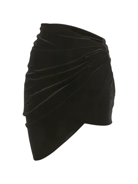 Aksamitna mała spódnica mini Alexandre Vauthier asymetryczna czarna