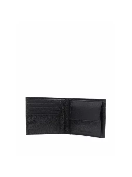 Portfel Emporio Armani skórzany czarny