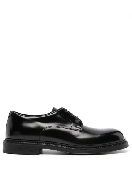 Pantofi derby Emporio Armani cu șireturi din dantelă negru