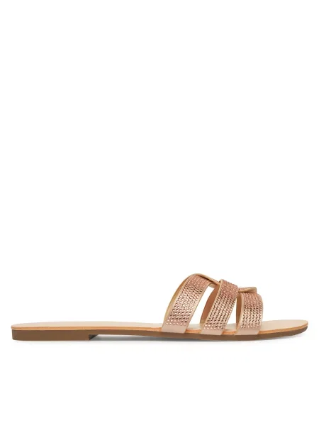 Šľapky ONLY Shoes zlato ružové