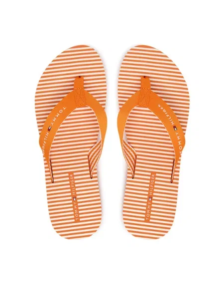Női flip-flop papucsok Tommy Hilfiger Ithaca Stripe Summer orange hype. Méret: 36 EU narancsszínű