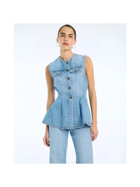 Top Rotate Birger Christensen dzwony niebieski