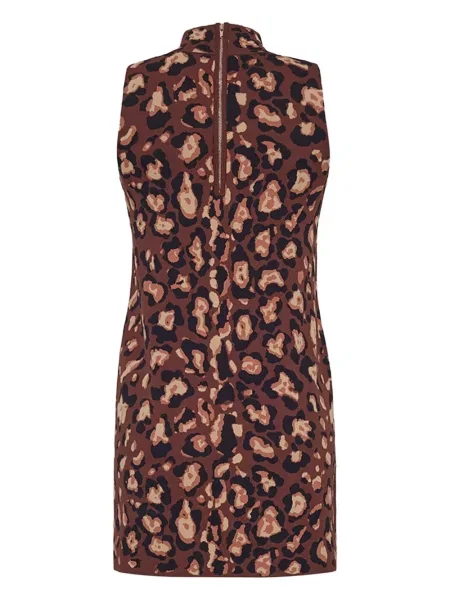 Rochie Cara Cara cu imagine cu model leopard de costum maro