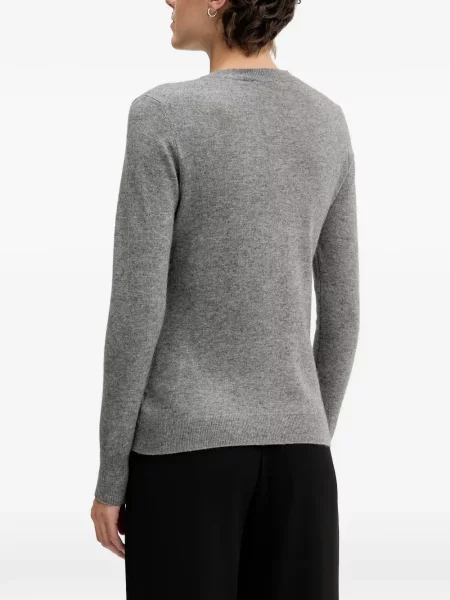 Cardigan Sisley cu decolteu rotund gri