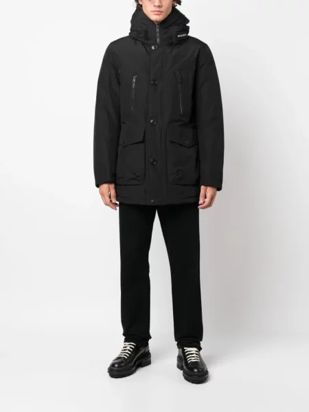 Paltas Woolrich su gobtuvu juoda
