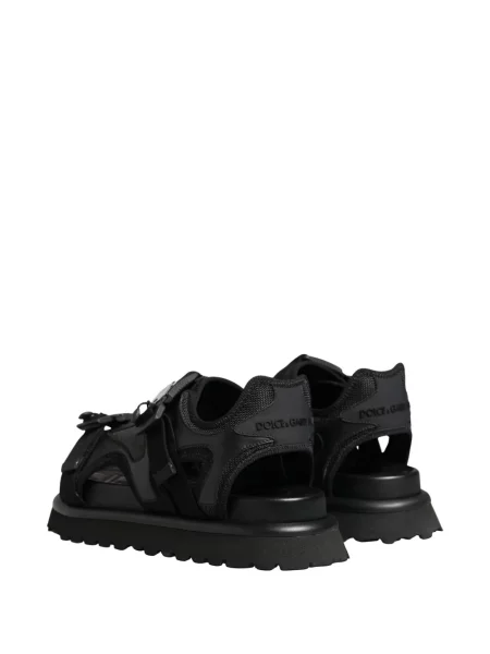 Sandale Dolce & Gabbana chunky cu autograf negru