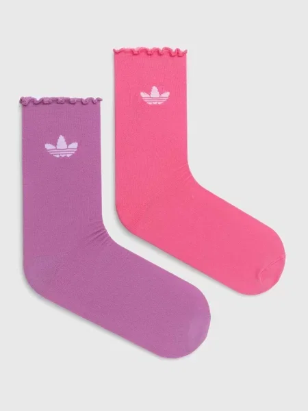 Детски чорапи adidas Originals 2 чифта розово