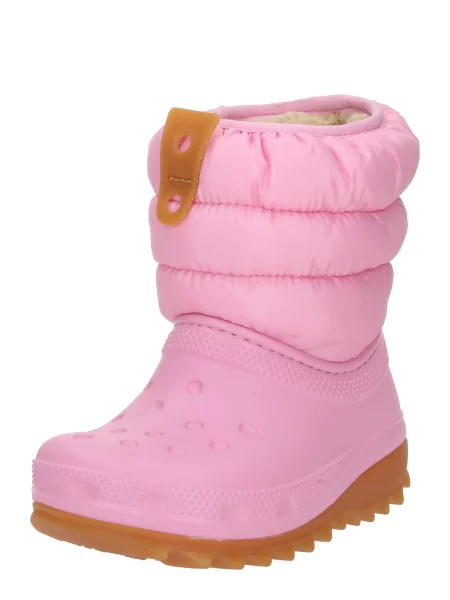 Kotníkové boty Crocs růžové