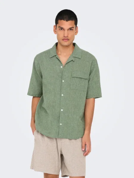 Only & Sons Cămașă ONSCAIDEN pastel verde