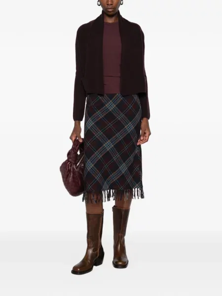 Gulerat decupat cardigan Susanne Bommer violet