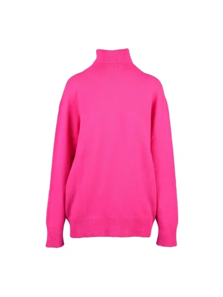 Sweter z golfem Amaránto wełniany różowy