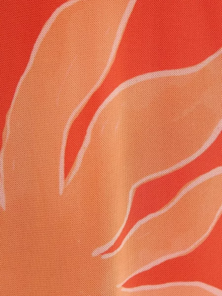 Rochie maxi Never Fully Dressed cu imagine plasă de costum portocaliu