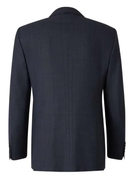 Costum Canali în carouri de costum albastru