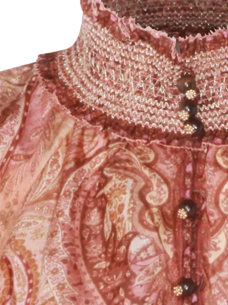 Bluză Zimmermann cu model paisley roșu