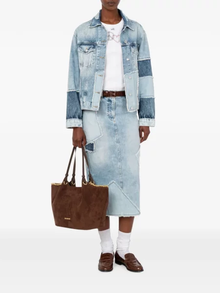 Fustă din denim Love Moschino albastru