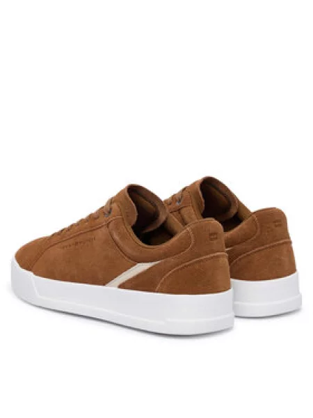 Tommy Hilfiger Sportcipők Th Court Premium Suede barna