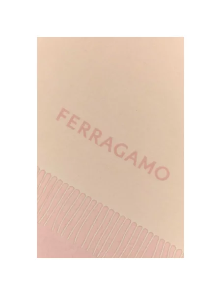 Szal Salvatore Ferragamo z kaszmiru różowa