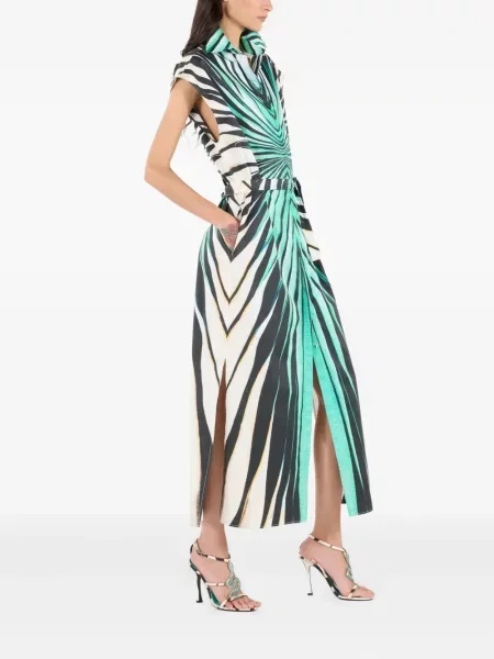 Rochie midi Roberto Cavalli cu imagine până la genunchi de costum albastru