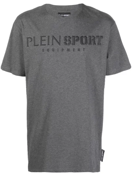 Krátké tričko Plein Sport s potiskem šedé