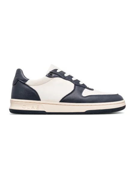 Clae Malone Navy Leather Off-White Mężczyźni Buty sportowe Clae Size: 8 biały