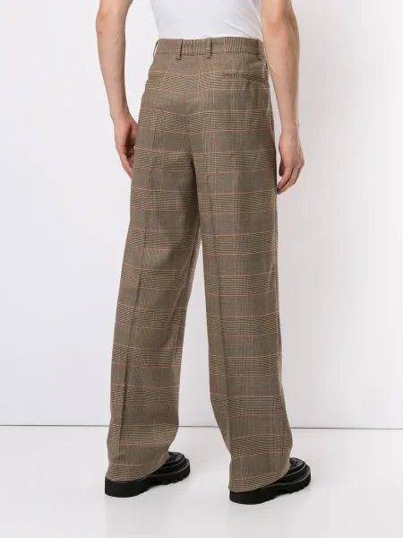 Pantaloni Botter în carouri clasici maro