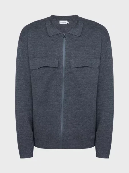 Вовняний кардиган Calvin Klein сірий