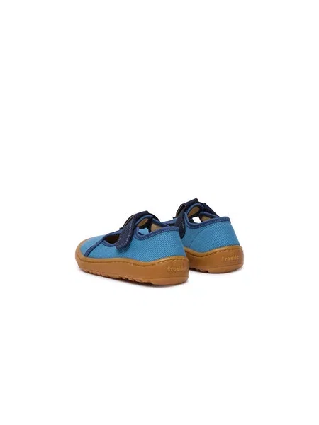 Froddo papuče za djecu BAREFOOT CANVAS T-BAR plava