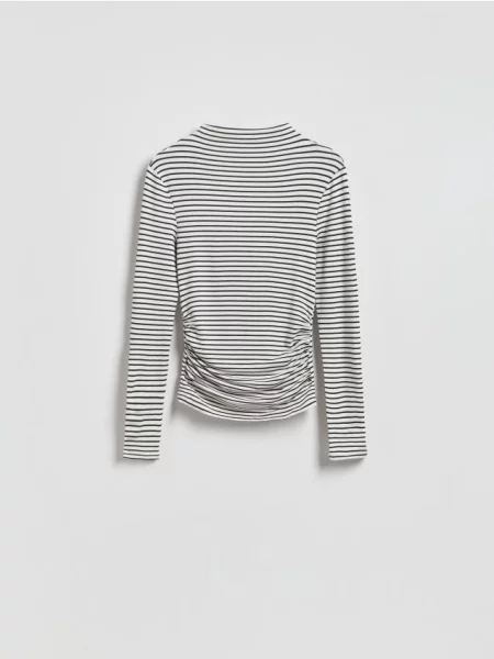 Reserved Longsleeve z marszczeniami wielobarwny