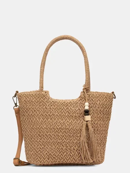 Answear.LAB Crossbody torba za žene pletena smeđa