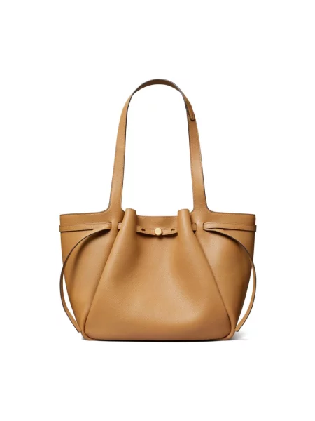 Shopperka Tory Burch skórzana brązowa