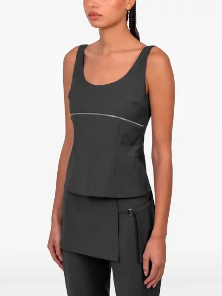 Top Paloma Wool de lână gri