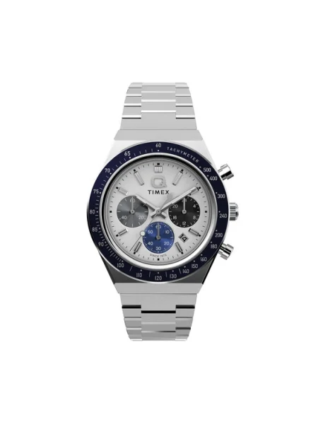 Timex Ceas Q Timex® Chronograph argintiu